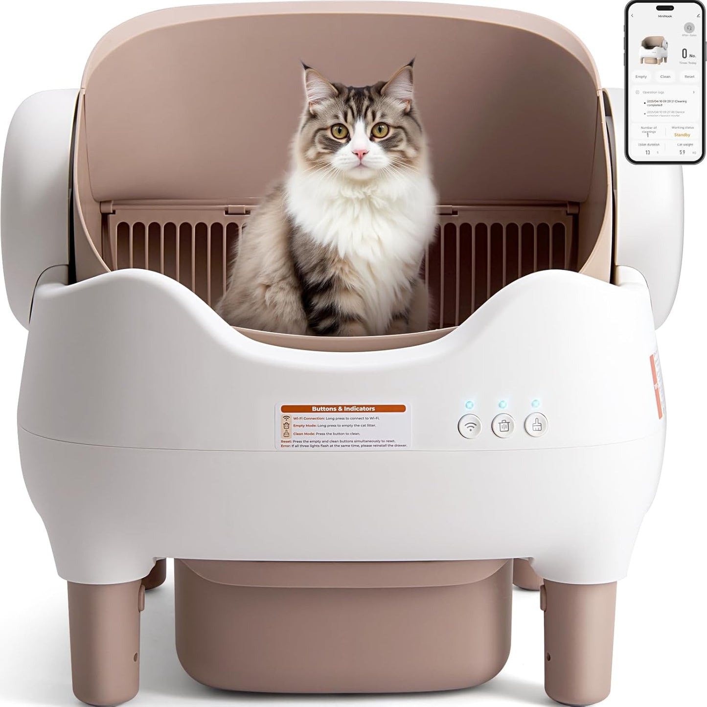 Self Cleaning Litter Box, Automatic Cat Litter Box