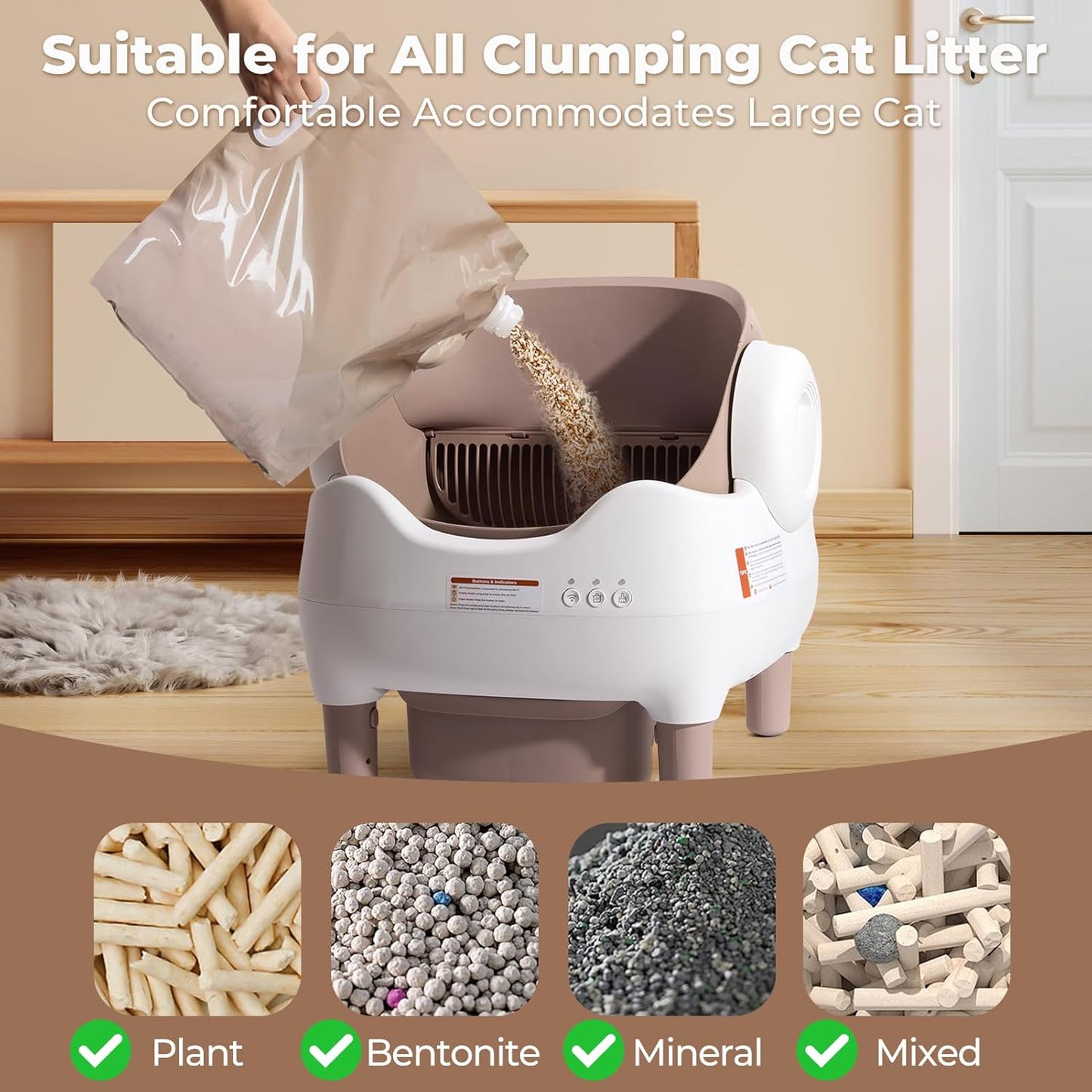 Self Cleaning Litter Box, Automatic Cat Litter Box