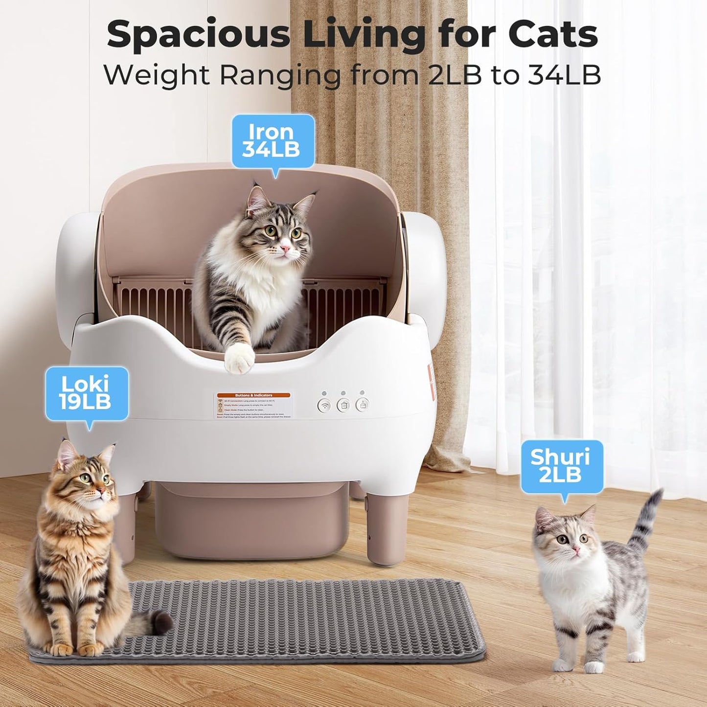 Self Cleaning Litter Box, Automatic Cat Litter Box
