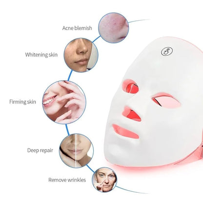 GlowForma LED Skin Mask – Wireless, Rechargeable, 7 Light Modes (FDA Approved)
