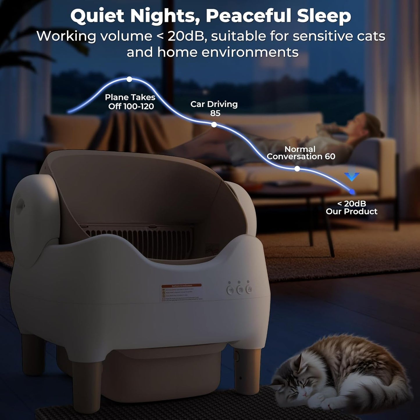 Self Cleaning Litter Box, Automatic Cat Litter Box