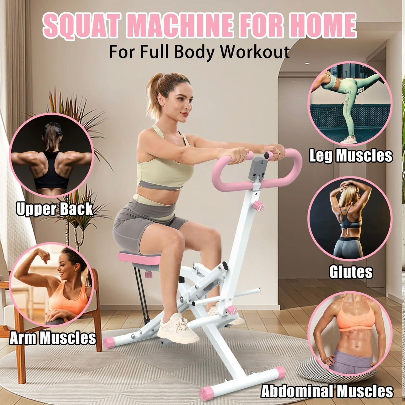 SquatXpert Multi-Functional  Full Body Foldable Squat Exercise Machine